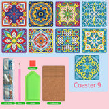 9 Pcs DIY Mandala Diamond Painting Coasters