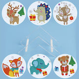 6 Pcs DIY Christmas Animal Diamond Painting Coasters