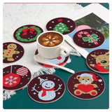 9 Pcs DIY Christmas Diamond Painting Coasters