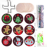 9 Pcs DIY Christmas Diamond Painting Coasters