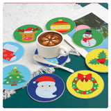 9 Pcs DIY Christmas Diamond Painting Coasters