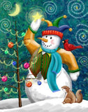 Full Diamond Painting kit - Christmas snowman and squirrel