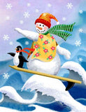 Full Diamond Painting kit - Christmas snowman and penguin