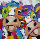 Full Diamond Painting kit - Cartoon cows