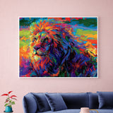 Full Diamond Painting kit - Watercolor lion