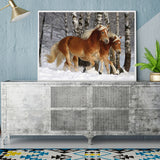 Full Diamond Painting kit - Two horses on the snow