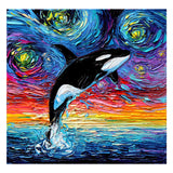 Full Diamond Painting kit - Killer Whale Jumping