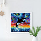 Full Diamond Painting kit - Killer Whale Jumping