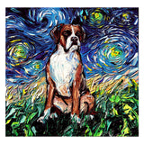 Full Diamond Painting kit - Saint Bernard under the beautiful starry sky