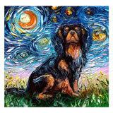 Full Diamond Painting kit - Bernese Mountain Dog under the beautiful starry sky