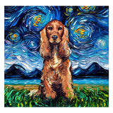 Full Diamond Painting kit - Dog IrishSetter under the beautiful starry sky