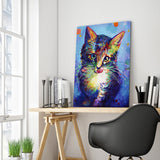 Full Diamond Painting kit - Watercolor kitten