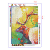 Full Diamond Painting kit - Watercolor sika deer