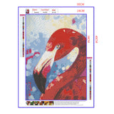 Full Diamond Painting kit - Watercolor flamingo