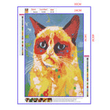 Full Diamond Painting kit - Watercolor gloomy cat