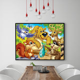 Full Diamond Painting kit - Friendly animals