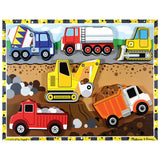 Full Diamond Painting kit - Road-building trucks and excavators