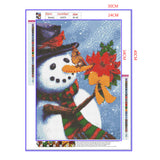 Full Diamond Painting kit - Snowman and Cardinals