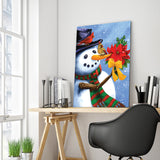 Full Diamond Painting kit - Snowman and Cardinals