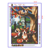 Full Diamond Painting kit - Halloween cats and dogs