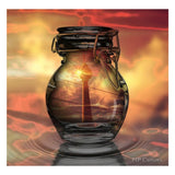 Full Diamond Painting kit - The reflection of the lighthouse in the glass bottle