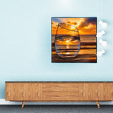 Full Diamond Painting kit - The reflection of the sunrise in the glass