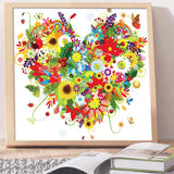 Full Diamond Painting kit - Flower heart