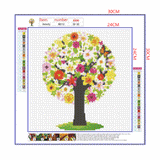 Full Diamond Painting kit - Flower tree