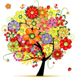 Full Diamond Painting kit - Flower tree