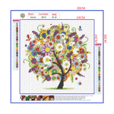 Full Diamond Painting kit - Flower tree