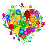 Full Diamond Painting kit - Flower heart