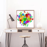 Full Diamond Painting kit - Flower heart