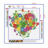 Full Diamond Painting kit - Flower heart