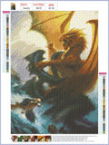 Full Diamond Painting kit - Raging dragon