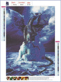 Full Diamond Painting kit - Dragon in the snow