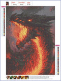 Full Diamond Painting kit - Flame dragon