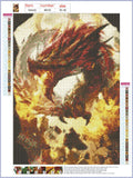 Full Diamond Painting kit - Flame dragon