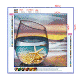 Full Diamond Painting kit - The reflection of the starfish in the glass