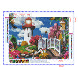 Full Diamond Painting kit - Beautiful view of the lighthouse by the sea