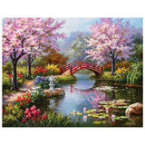 Full Diamond Painting kit - Beautiful view of spring garden