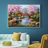 Full Diamond Painting kit - Beautiful view of spring garden