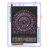 Full Diamond Painting kit - Stained glass windows of Cath¨¦drale Notre Dame de Paris