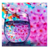 Full Diamond Painting kit - The reflection of flowers in the glass