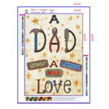 Full Diamond Painting kit - A dad biulds a family with love