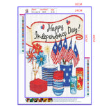 Full Diamond Painting kit - Happy independence day