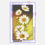 Full Diamond Painting kit - White chrysanthemum