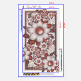 Full Diamond Painting kit - Red and white flowers