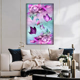 Full Diamond Painting kit - Flowers and butterflies
