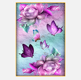 Full Diamond Painting kit - Flowers and butterflies