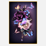 Full Diamond Painting kit - Roses and butterflies